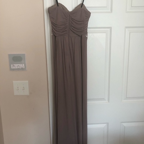 Strapless mauve/ taupe bezeled gown. Gently worn. - Picture 2 of 2